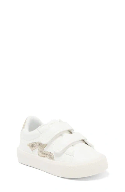 Blowfish Footwear Kids' Vince Strap Sneaker In White/ Gold