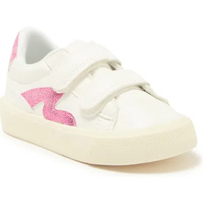 Blowfish Footwear Kids' Vince Strap Sneaker In White/pink