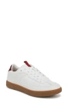 Blowfish Footwear Tastic Low Top Sneaker In White/red Faux Leather