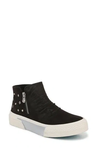 Blowfish Footwear Blowfish Malibu Wave High Top Sneaker In Black Oiled Faux Leather