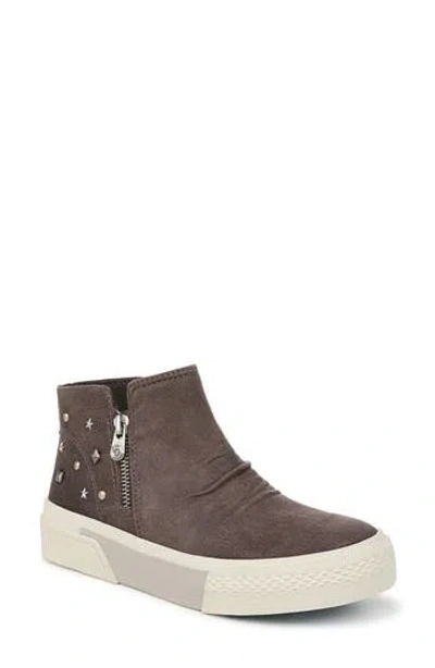 Blowfish Footwear Blowfish Malibu Wave High Top Sneaker In Charcoal Faux Leather