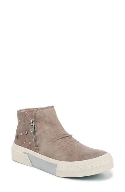 Blowfish Footwear Blowfish Malibu Wave High Top Sneaker In Mushroom Faux Leather