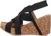Blowfish Hotsun Wedge Sandals In Black In Black