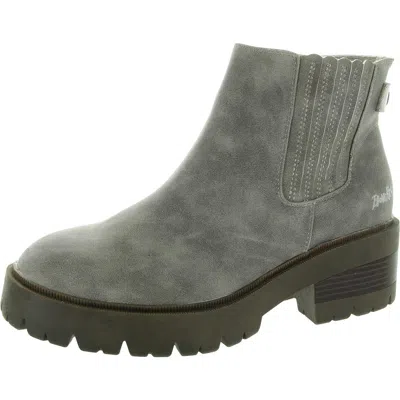 Blowfish Joy Womens Lugged Sole Faux Leather Chelsea Boots In Multi