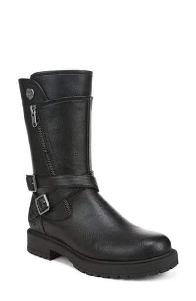Blowfish Malibu Alberta Faux Leather Moto Boot In Black