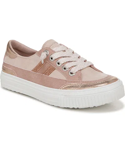 Blowfish Malibu Alex Slip On Sneakers In Rose Gold Fabric,faux Leather