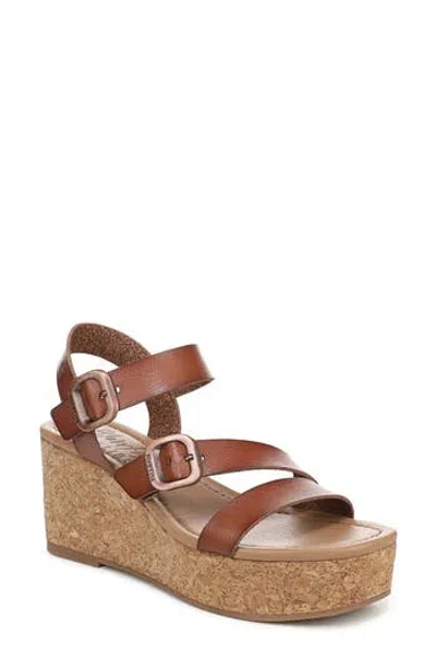Blowfish Malibu Ali Buckled Wedge Sandal In Brown