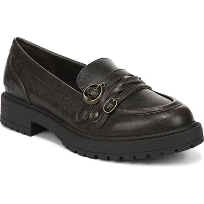Blowfish Malibu Asher Faux Leather Loafer In Chocolate Faux Leather