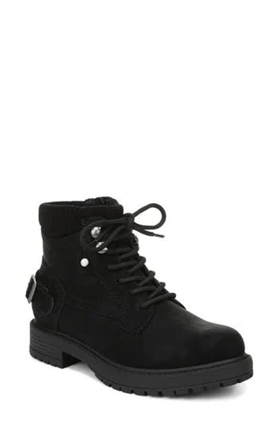 Blowfish Malibu Astor Faux Leather Lace Up Bootie In Black