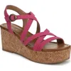 Blowfish Malibu Women's Aurora Open Square Toe Strappy Wedge Sandals In Pink