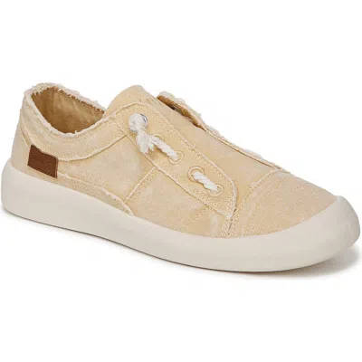 Blowfish Malibu Beachside Low Top Sneaker In Yellow Washed Canvas