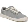 Blowfish Malibu Women's Super-smile Lace Up Platform Sneakers In Fog Grey Canvas