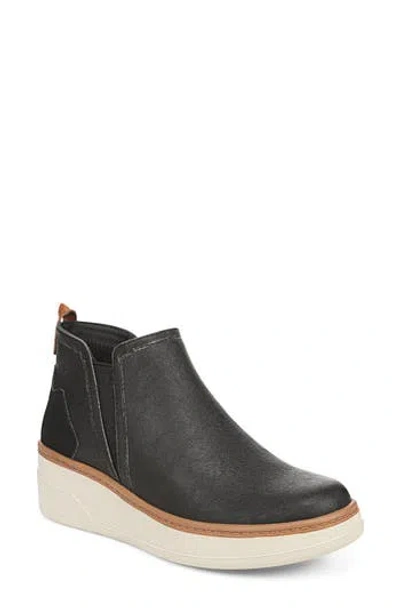 Blowfish Malibu Charming Faux Leather Wedge Sneaker Bootie In Black