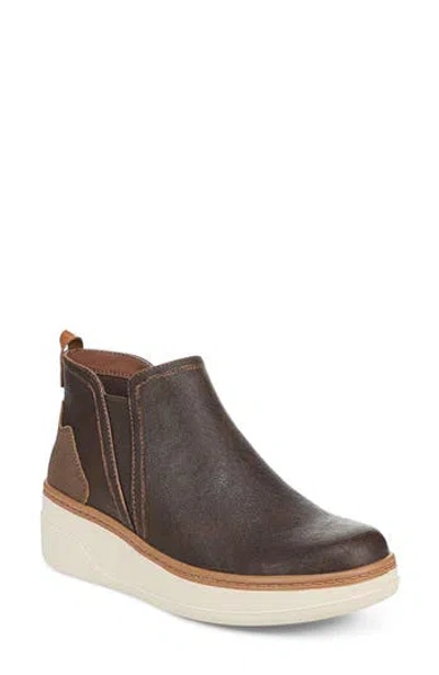 Blowfish Malibu Charming Faux Leather Wedge Sneaker Bootie In Brown