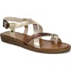 Blowfish Malibu Devon Sandal In Gold/rose Gold Faux Leather