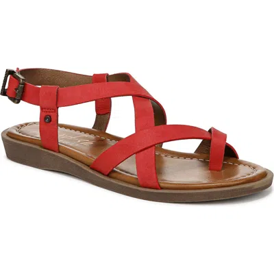 Blowfish Malibu Devon Sandal In Red Faux Nubuck