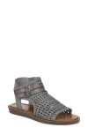 Blowfish Malibu Dream Sandal In Dark Silver Metallic Fabric