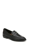 Blowfish Malibu Harper Rivet Stud Loafer In Black Pebbled Faux Leather