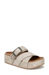 Blowfish Malibu Iris Platform Wedge Slide Sandal In Cloud Faux Leather