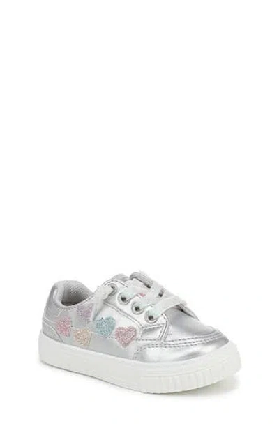 Blowfish Malibu Kids' Aurora Slip-on Sneaker In Silver Faux Leather/glitter