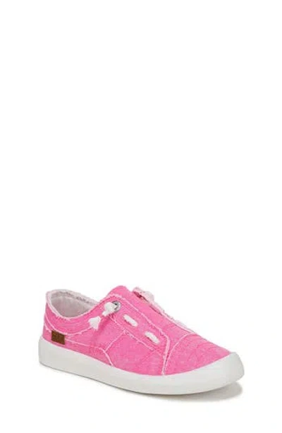 Blowfish Malibu Kids' Beachside Slip-on Sneaker In Hot Pink Twill Fabric