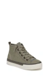 Blowfish Malibu Kids' Cameron High Top Sneaker In Green Twill Fabric