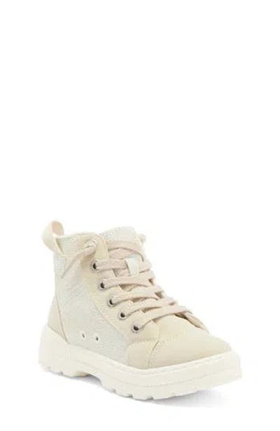 Blowfish Malibu Kids' Hi Forever High Top Sneaker In Natural Silver/cream