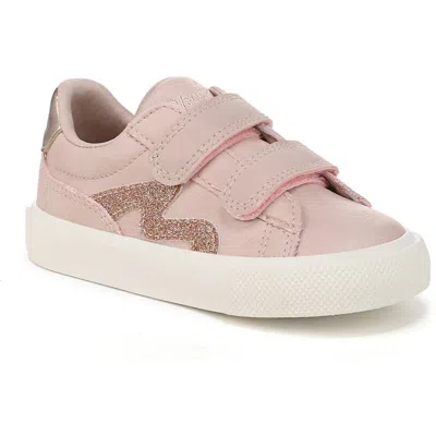Blowfish Malibu Kids' Vince Strap Sneaker In Blush/gold Faux Leather
