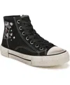 Blowfish Malibu Kimber-hi High Top Sneakers In Black Acidwash Twill Canvas
