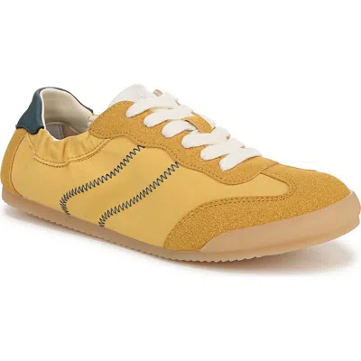 Blowfish Malibu Lana Slip-on Sneaker In Sunshine Yellow Canvas,faux Suede,faux L
