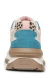 Blowfish Malibu Leo Trainer Sneaker In Pink/blue Multi Fabric