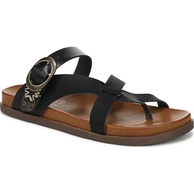 Blowfish Malibu Lilac Strappy Slide Sandal In Black Faux Nubuck