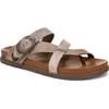 Blowfish Malibu Lilac Strappy Slide Sandal In Oak Faux Leather
