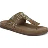 Blowfish Malibu Lyric Flip Flop In Walnut Beaded Faux Nubuck