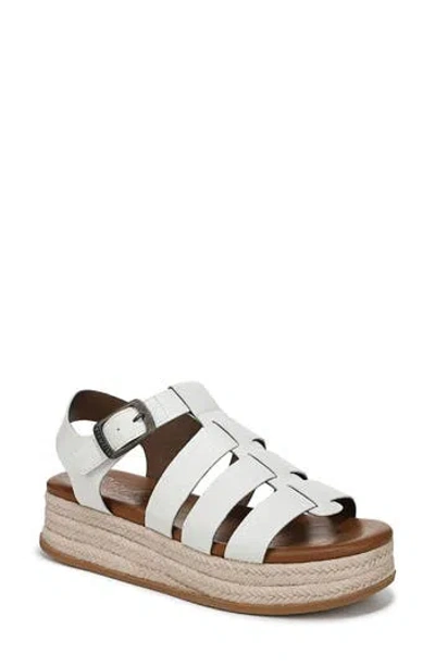 Blowfish Malibu Madrid 2 Espadrille Platform Wedge Sandal In White Faux Leather