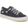 Blowfish Malibu Women's Martina Lace Up Platform Sneakers In Navy Twill Fabric