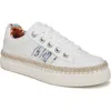 Blowfish Malibu Women's Northshore Lace Up Sneakers In White Multi Twill Fabric