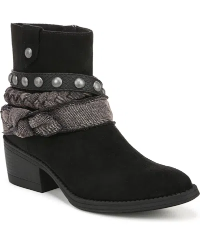 Blowfish Malibu Rally Western Booties In Black Microsuede