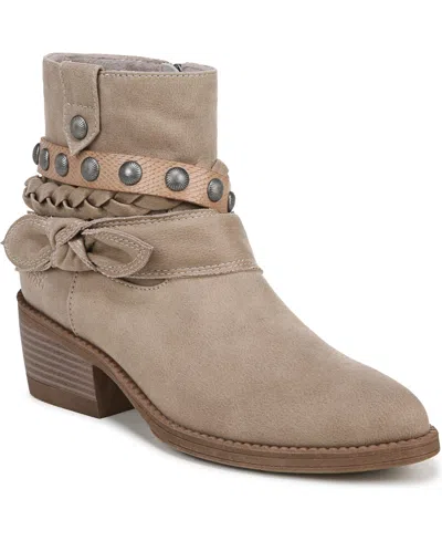 Blowfish Malibu Rally Western Booties In Mushroom Microsuede