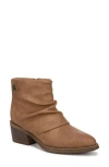 Blowfish Malibu Women's Riley Almond Toe Block Heel Booties In Tan Faux Nubuck