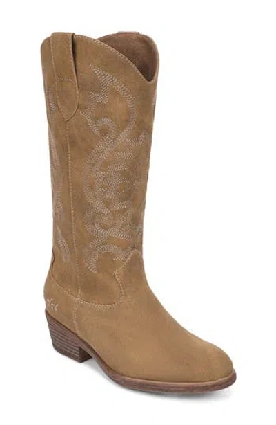 Blowfish Malibu Stutter Faux Leather Western Boot In Brown