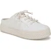 Blowfish Malibu Women's Super Slide Mule Platform Sneakers In White Twill Fabric