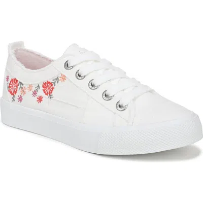 Blowfish Malibu Very Sadie Embroidered Floral Sneaker In White