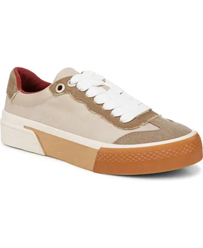Blowfish Malibu Wildcard Sneakers In Beige Twill,faux Suede