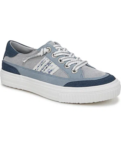 Blowfish Malibu Women's Alex Lace Up Sneakers In Foggy Blue Faux Leather