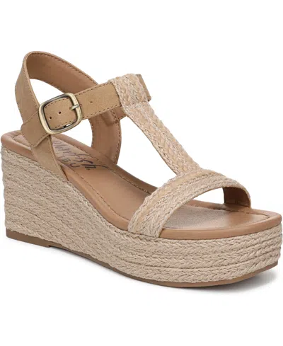 Blowfish Malibu Annika T-strap Espadrille Wedge Sandal In Brown