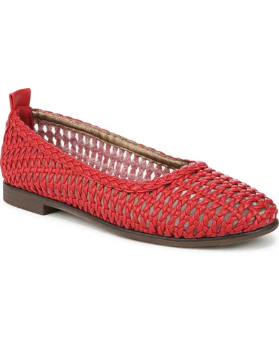 Blowfish Malibu Women's Bardot Closed Almond Toe Ballerina Flats In Red Faux Leather