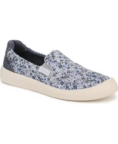 Blowfish Malibu Women's Beachfront Round Toe Slip On Sneakers In Blue Ditzy Floral Canvas