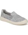 Blowfish Malibu Women's Beachfront Round Toe Slip On Sneakers In Fog Grey Washed Canvas