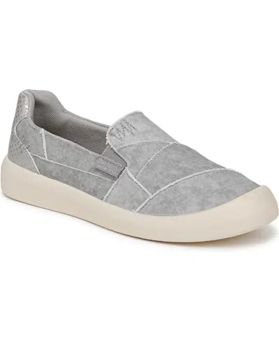 Blowfish Malibu Women's Beachfront Round Toe Slip On Sneakers In Fog Grey Washed Canvas